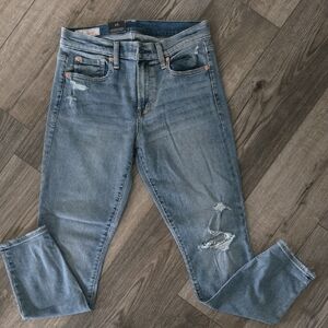 GAP Light Blue Distressed Skinny Jeans